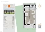 Grundriss - 3-Zimmer-Gartenwohnung | ca. 70 m² | Terrasse & Eigengarten | Neubau