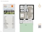 Grundriss - 2-Zimmer-Gartenwohnung | ca. 51 m² | Terrasse & Eigengarten | Neubau